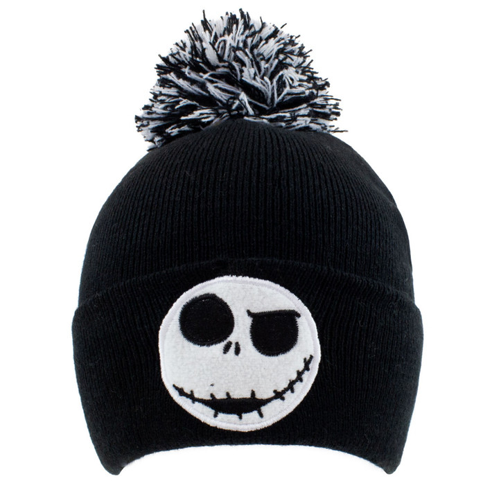 The Nightmare Before Christmas 'Jack Face Badge' (Black) Beanie Hat