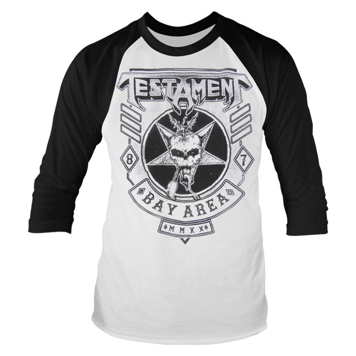 Testament 'Bay Area 87 Europe 2020 Tour' (2 Tone) 3/4 Length Sleeve Baseball Shirt