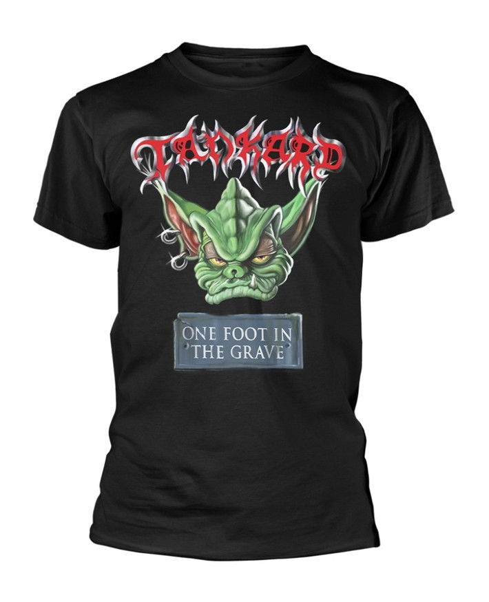 Tankard 'One Foot In The Grave' (Black) T-Shirt