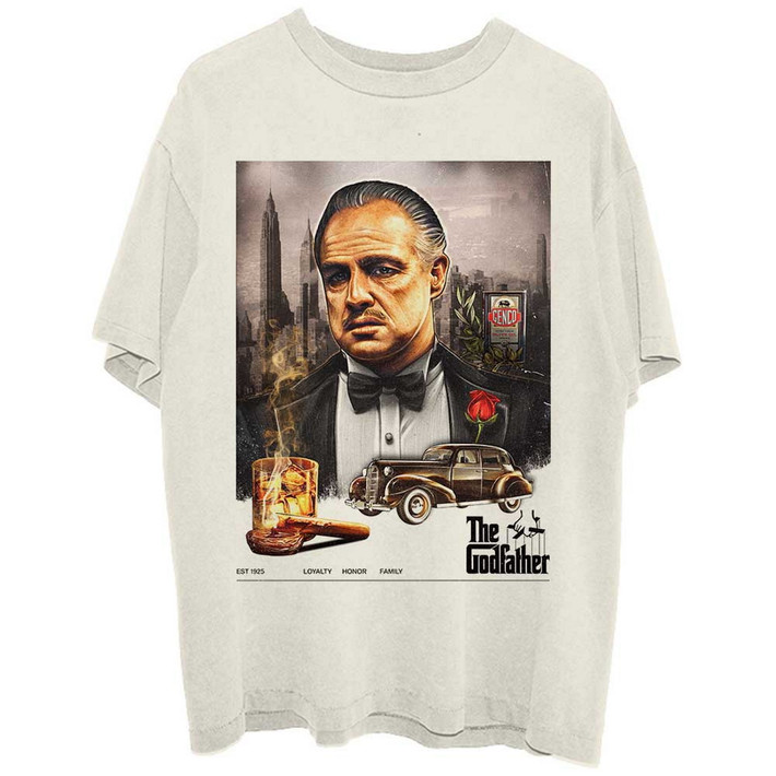 The Godfather 'Loyalty Honour Family' (Natural) T-Shirt