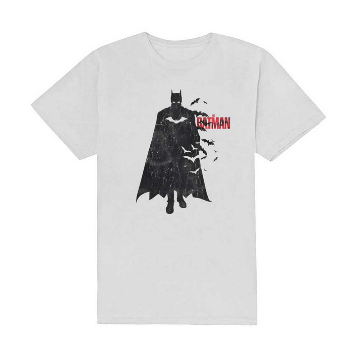 The Batman 'Distressed Figure' (White) T-Shirt