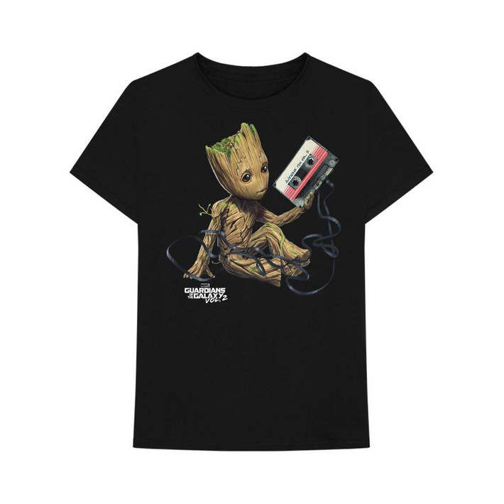 Guardians Of The Galaxy 'Groot With Tape' (Black) T-Shirt