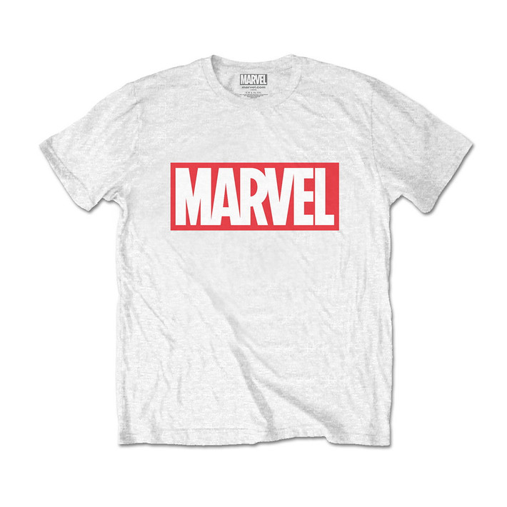Marvel Comics 'Box Logo' (White) T-Shirt