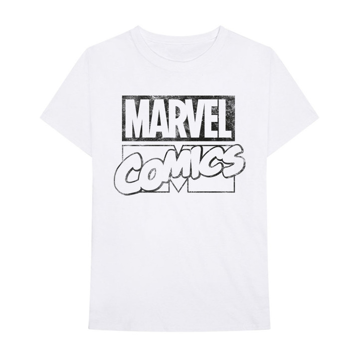 Marvel Comics 'Vintage Logo' (White) T-Shirt