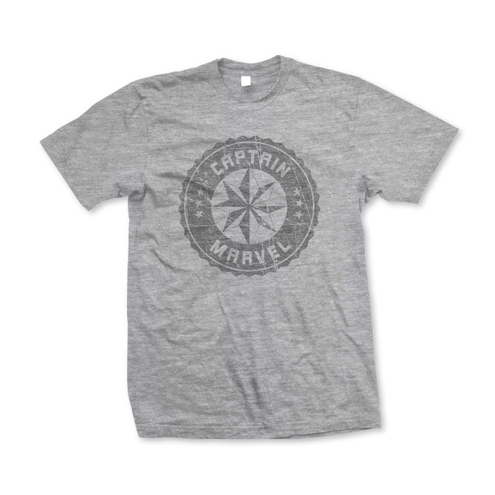 Marvel Captain Marvel 'Circle' (Grey) T-Shirt
