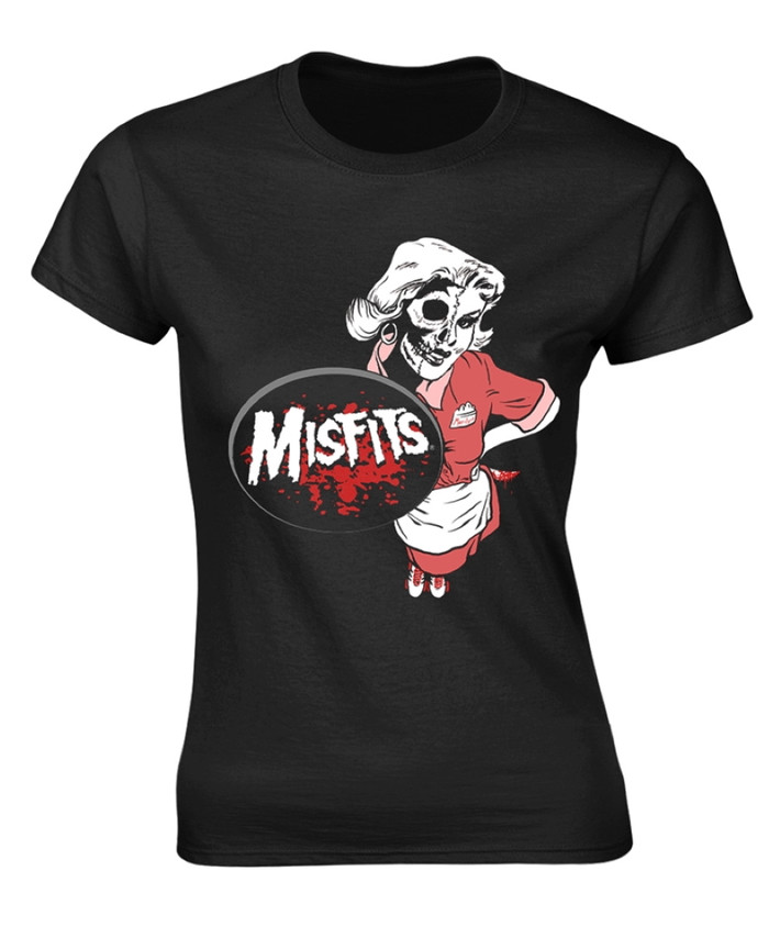 Misfits 'Waitress' (Black) Womens Fitted T-Shirt