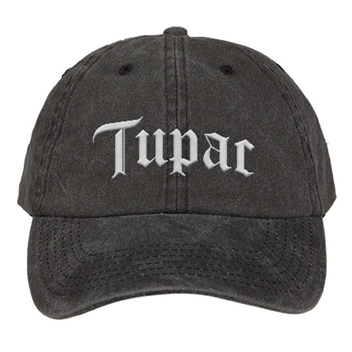 Tupac 'Gothic Logo' (Charlcoal) Baseball Cap