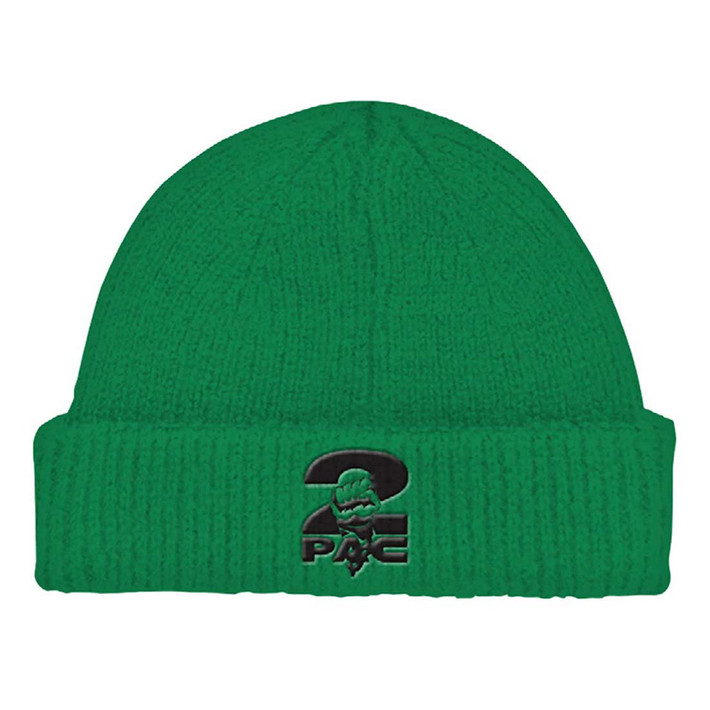 Tupac 'Fist Logo' (Green) Beanie Hat