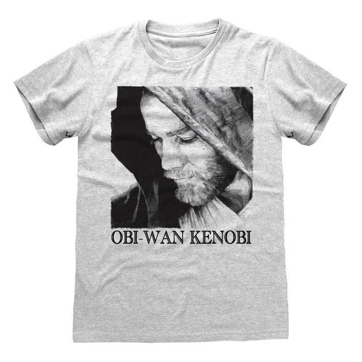 Star Wars - Obi-Wan Kenobi 'Profile' (Heather Grey) T-Shirt