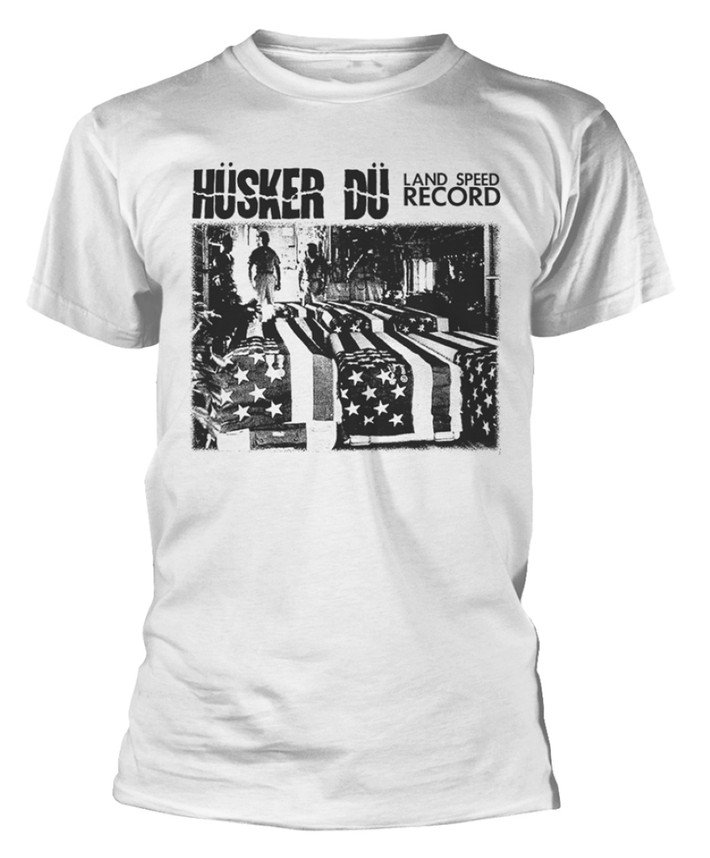 Husker Du 'Land Speed Record B&W' (White) T-Shirt