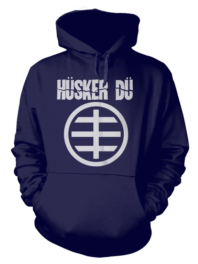 Husker Du 'Circle Logo' (Blue) Pull Over Hoodie