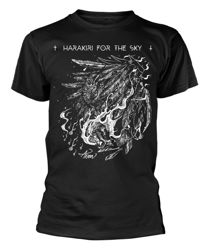 Harakiri For The Sky 'Arson White' (Black) T-Shirt