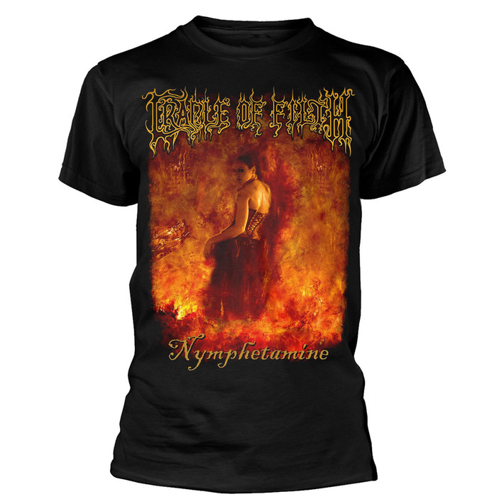 Cradle Of Filth 'Nymphetamine Album' (Black) T-Shirt Front