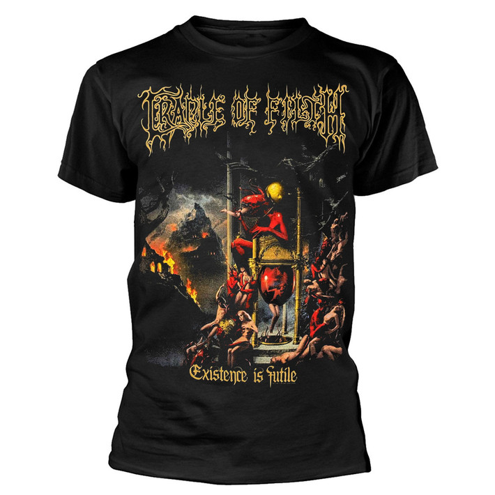 Cradle Of Filth 'Existence Is Futile' (Black) T-Shirt Front