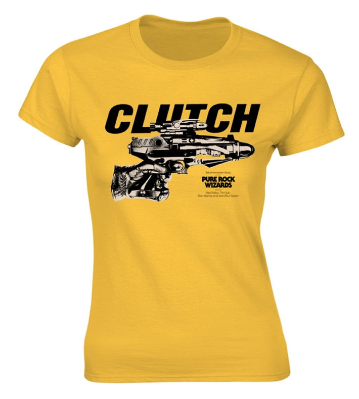 Clutch 'Pure Rock Wizards' (Yellow) Womens Fitted T-Shirt