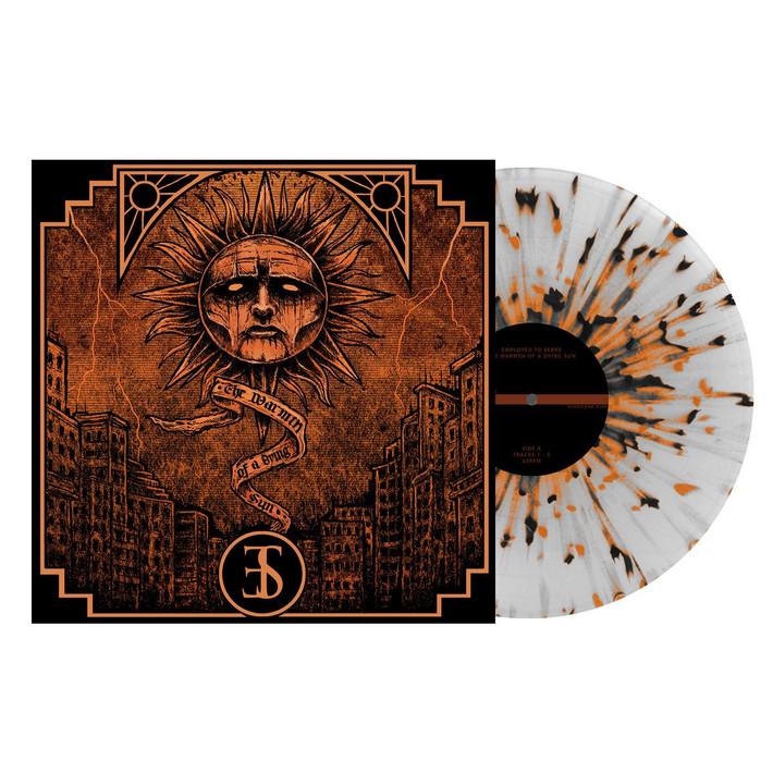 Employed To Serve 'The Warmth of A Dying Sun' LP Clear with Orange & Black Splatter Vinyl