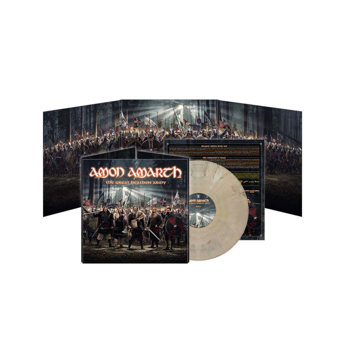 Amon Amarth 'The Great Heathen Army' LP Fur Off-White Marble Vinyl