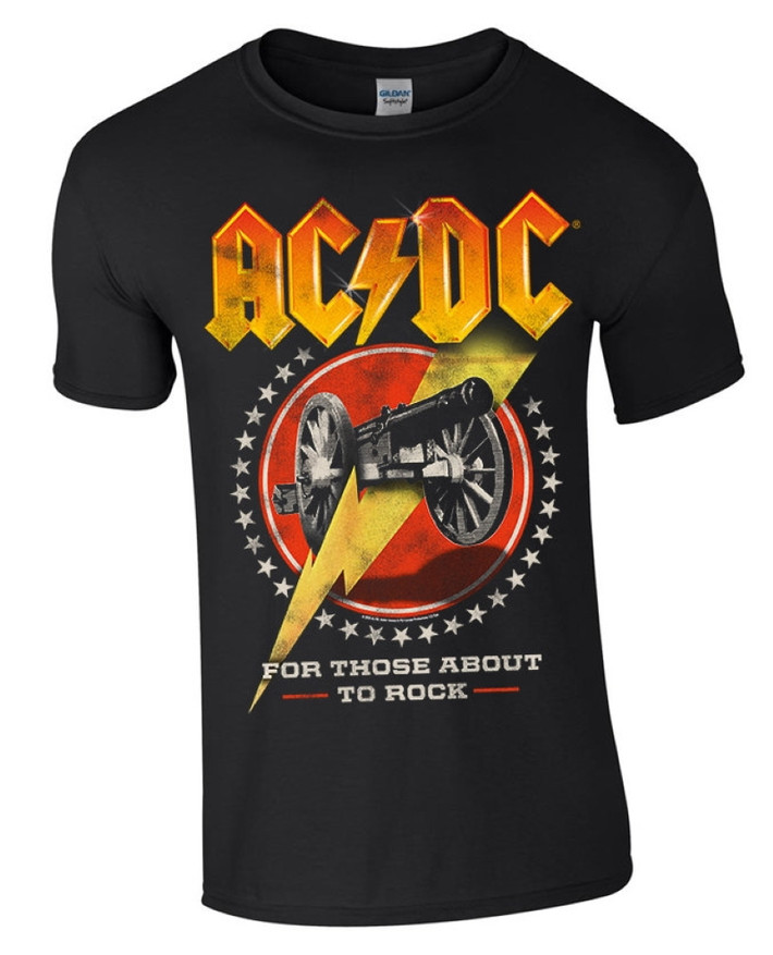 AC/DC 'For Those About To Rock Circle' (Black) T-Shirt
