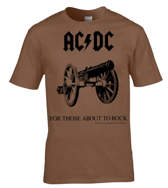 AC/DC 'For Those About To Rock Cannon' (Brown) T-Shirt