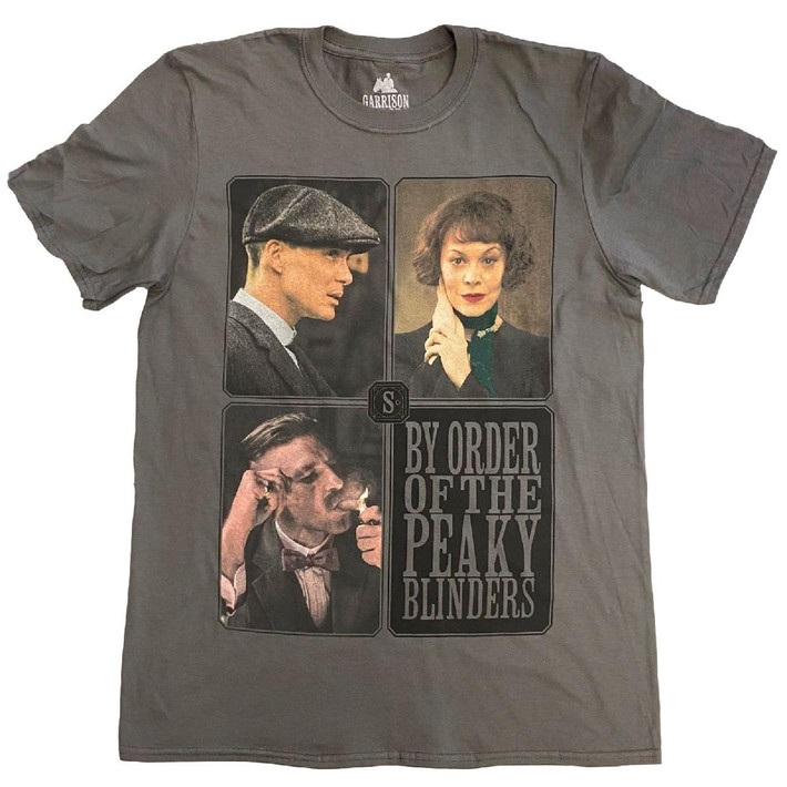 Peaky Blinders 'Portraits Grid' (Grey) T-Shirt