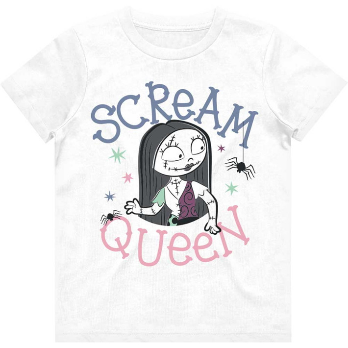 The Nightmare Before Christmas 'Scream Queen' (White) Kids Girls T-Shirt