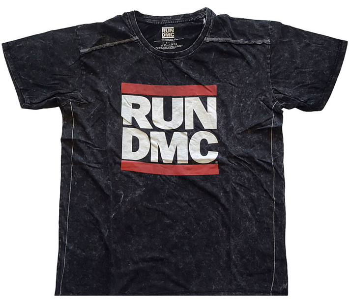 Run DMC 'Logo' (Black) Snow Wash T-Shirt