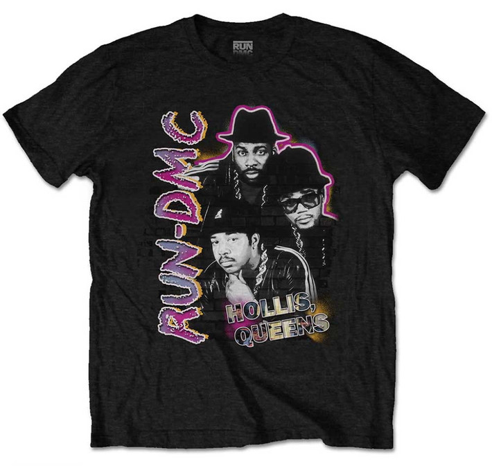 Run DMC 'Hollis Queens Homage' (Black) T-Shirt