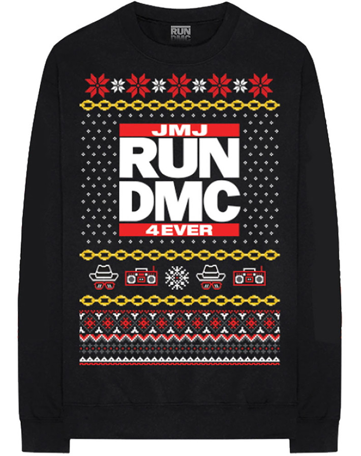 Run DMC 'Holiday' (Black) Crew Neck Sweatshirt