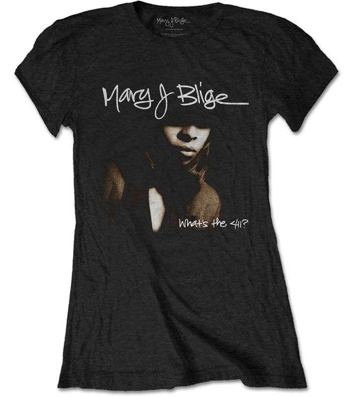 Mary J Blige 'Cover' (Black) Womens Fitted T-Shirt