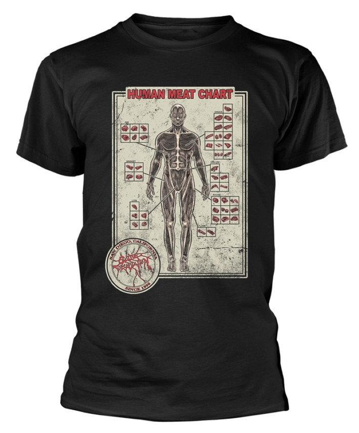 Cattle Decapitation 'Human Meat Chart' (Black) T-Shirt