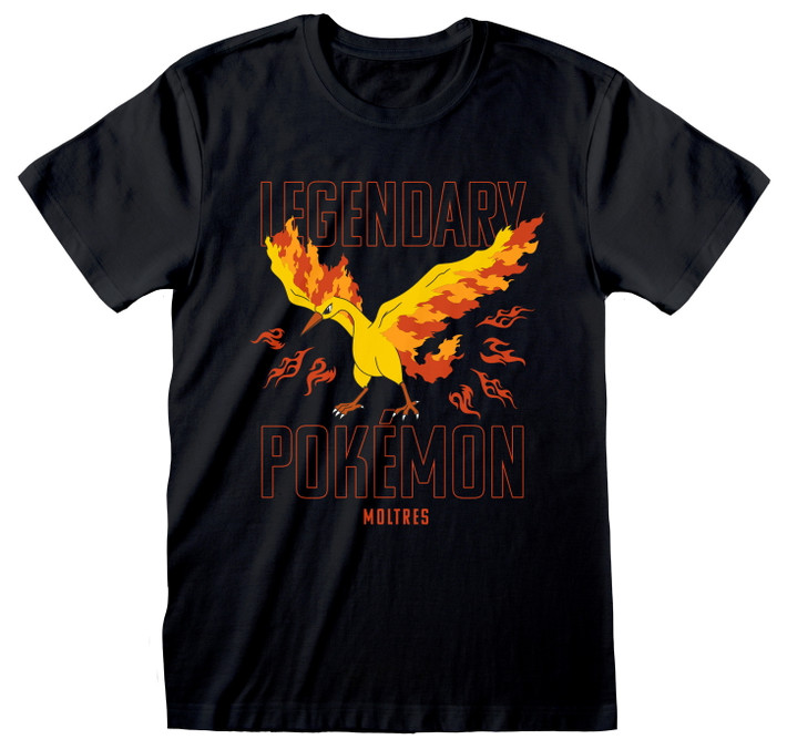 Pokémon 'Legendary Moltres' (Black) T-Shirt