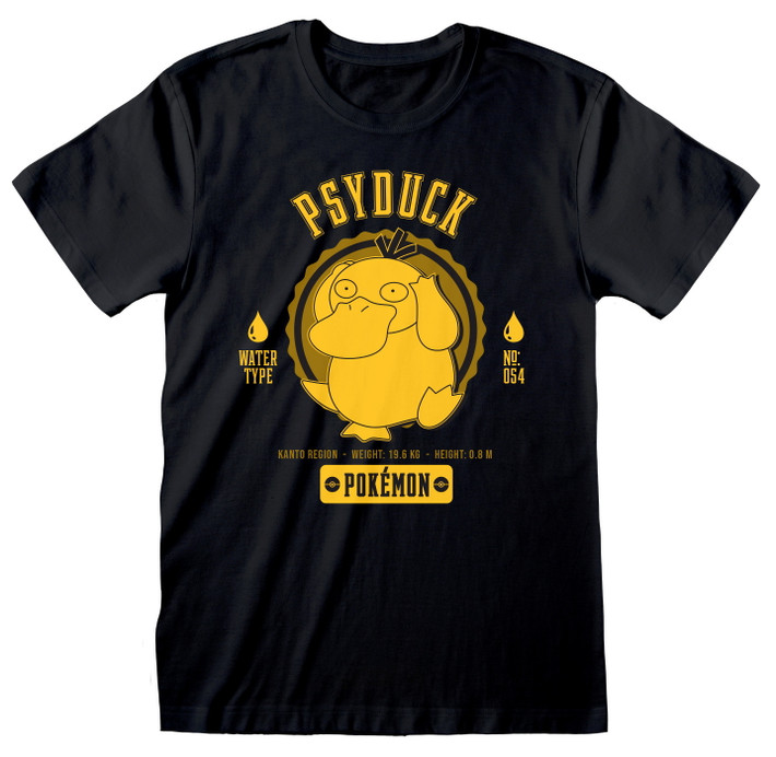 Pokémon 'Collegiate Psyduck' (Black) T-Shirt