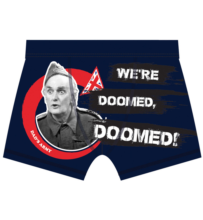 Dad's Army 'We're Doomed' (Navy) Boxer Shorts