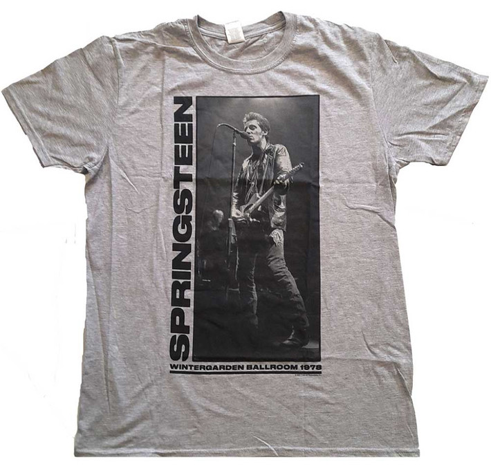 Bruce Springsteen 'Wintergarden Photo' (Grey) T-Shirt