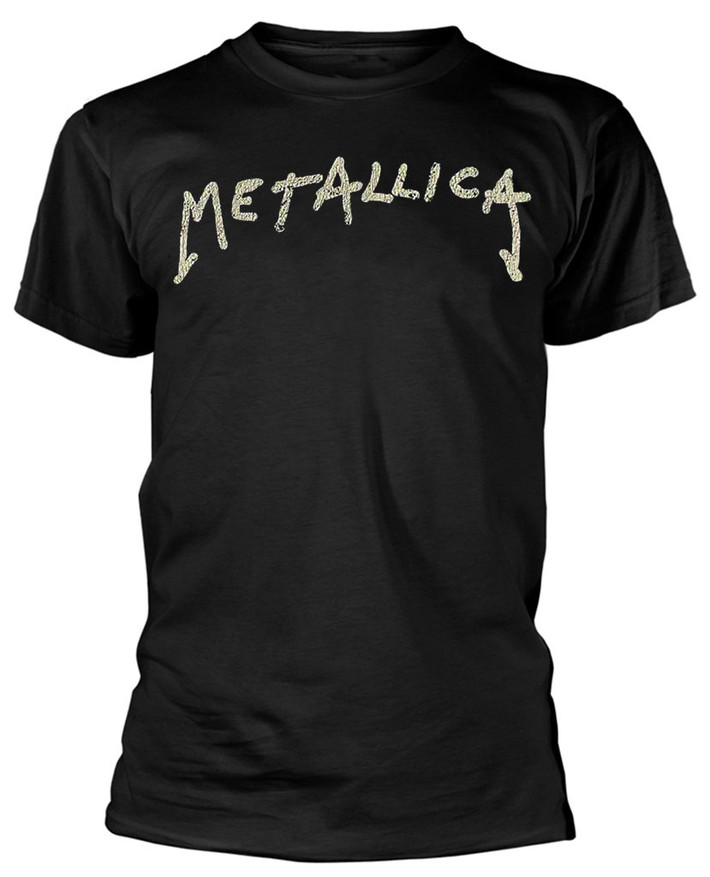 Metallica 'Wuz Here' (Black) T-Shirt Front