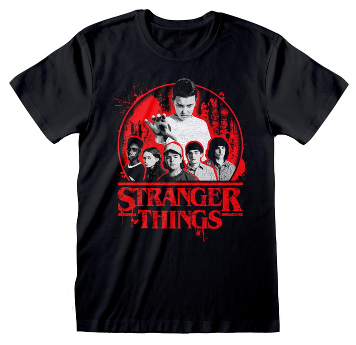 Stranger Things 'Circle Logo' (Black) T-Shirt