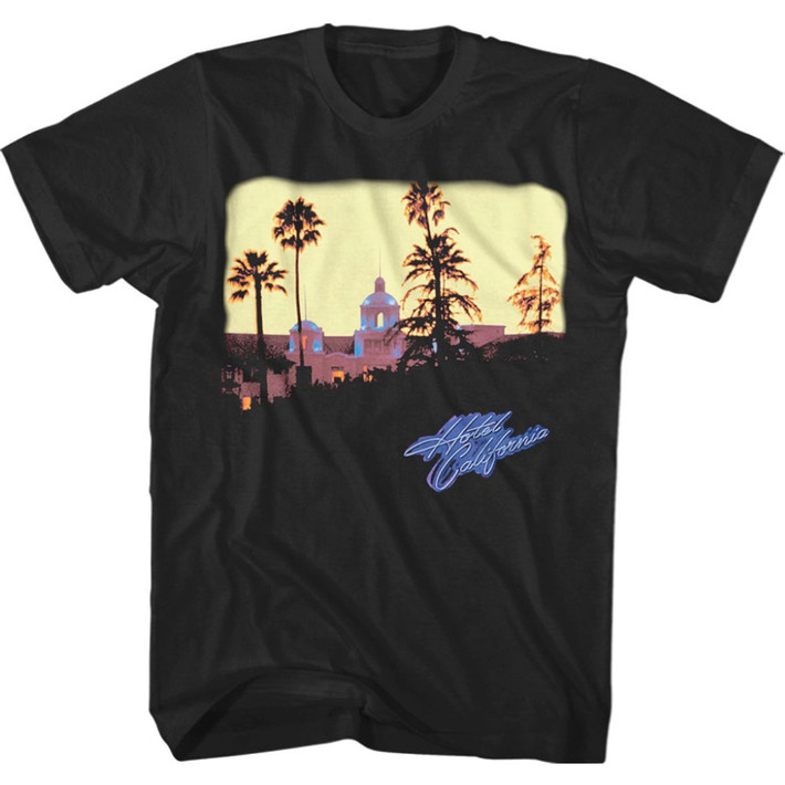 Eagles 'Hotel California' (Black) T-Shirt (Plus Sizing)