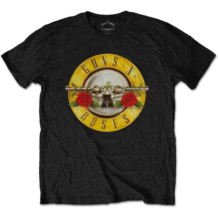 Guns N' Roses 'Classic Logo' (Black) T-Shirt (Plus Sizing)