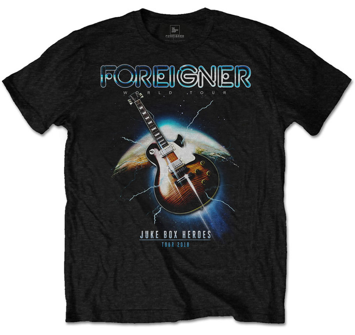 Foreigner 'Juke Box Heroes' (Black) T-Shirt