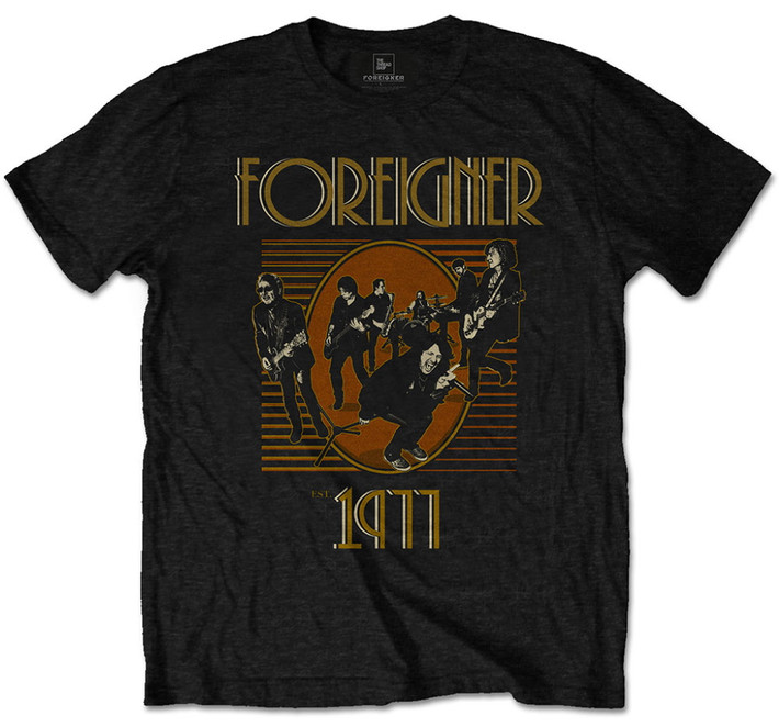 Foreigner 'Est 1977' (Black) T-Shirt