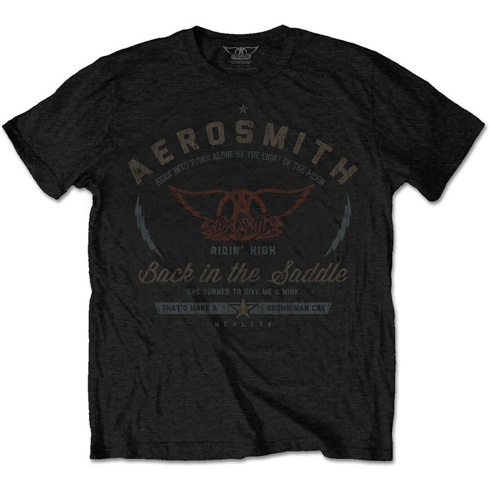Aerosmith 'Back In The Saddle' (Black) T-Shirt