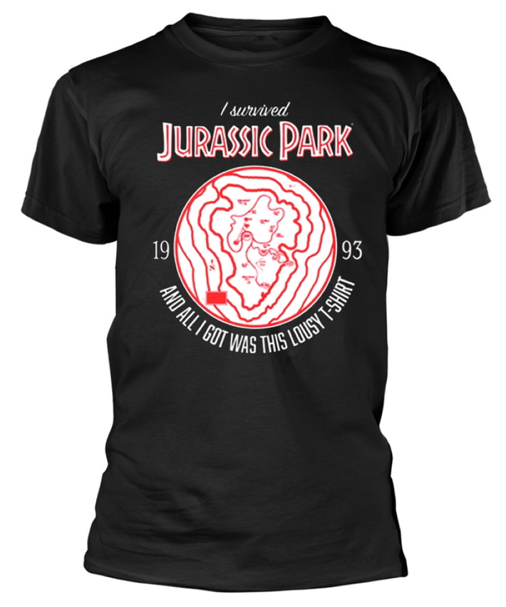 Jurassic Park 'I Survived' (Black) T-Shirt
