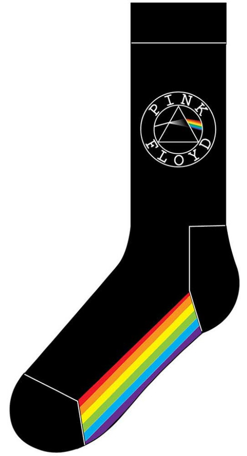 Pink Floyd 'Spectrum Sole' (Black) Socks (One Size = UK 7-11)