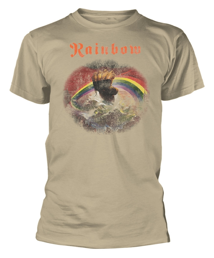 Rainbow 'Rising Distressed' (Natural) T-Shirt