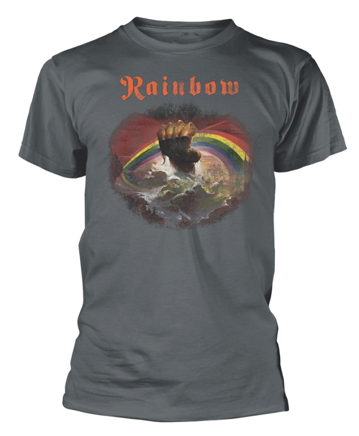 Rainbow 'Rising Distressed' (Charcoal) T-Shirt