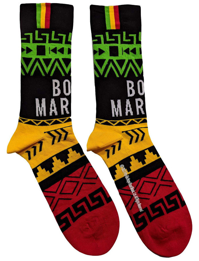 Bob Marley 'Press Play' (Multicoloured) Socks (One Size = UK 7-11)