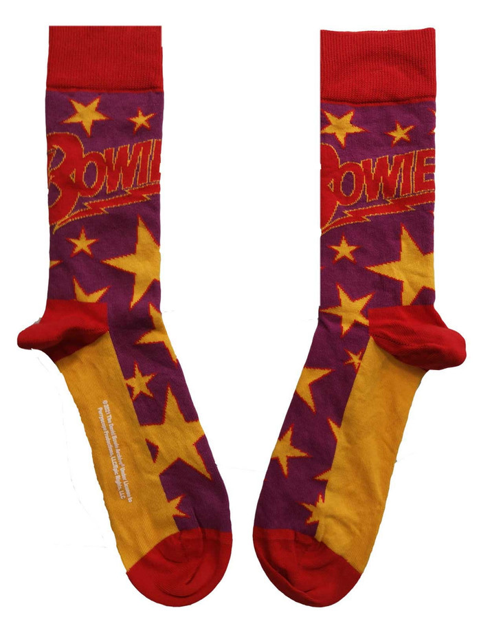 David Bowie 'Stars Infill' (Multicoloured) Socks (One Size = UK 7-11)