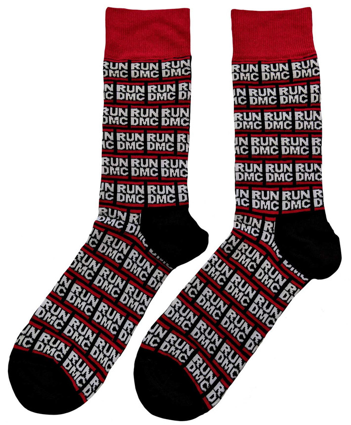 Run DMC 'All Over Logo' (Multicoloured) Socks (One Size = UK 7-11)