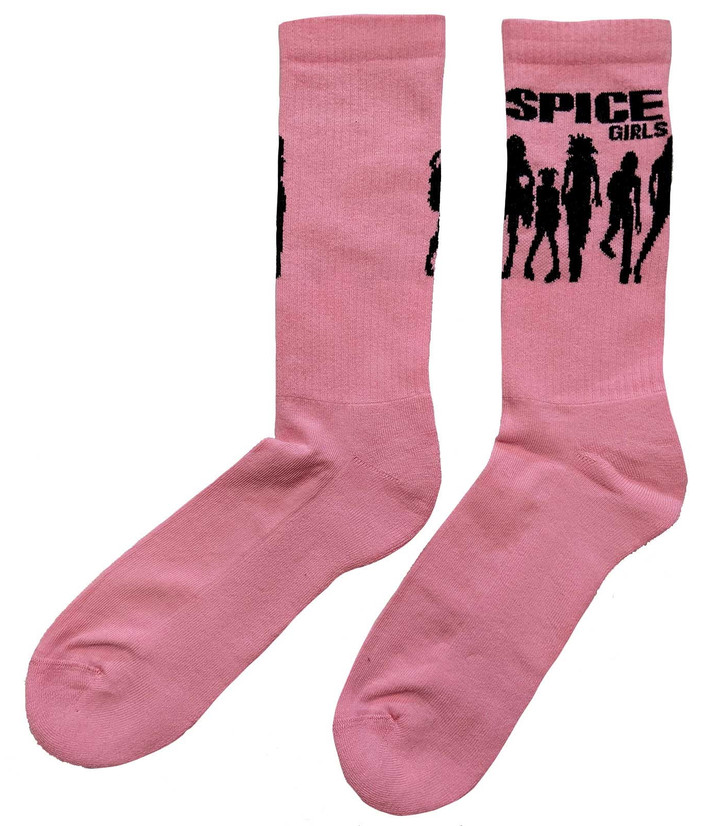 Spice Girls 'Silhouette' (Pink) Socks (One Size = UK 7-11)