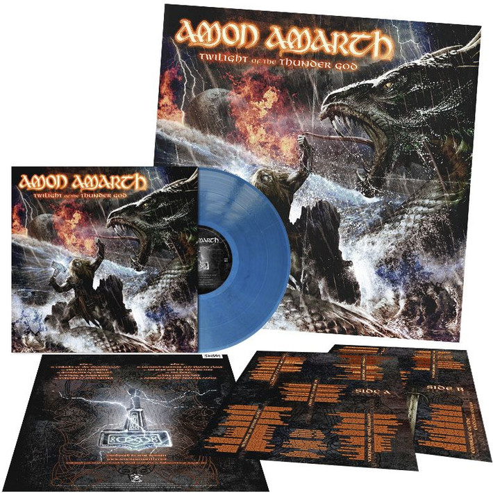 Amon Amarth 'Twilight Of The Thunder God' LP Pop Up Sleeve Blue Black White Marbled Vinyl
